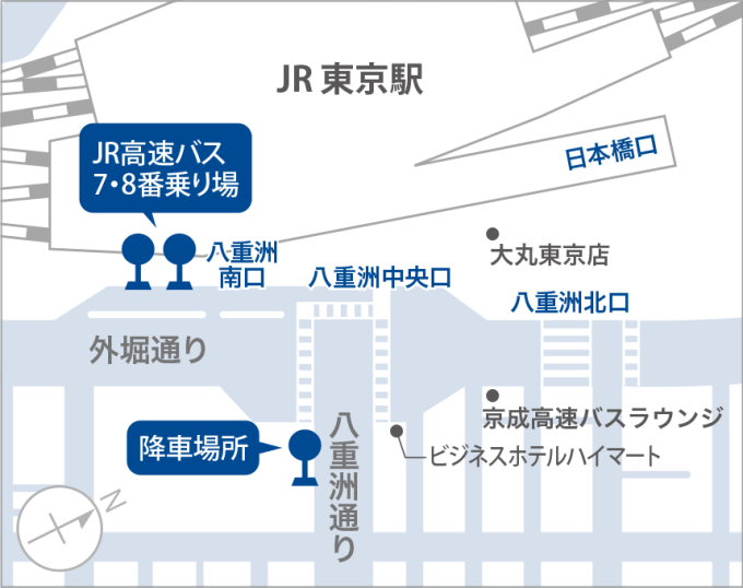 エアポートバス東京ー成田乗り場