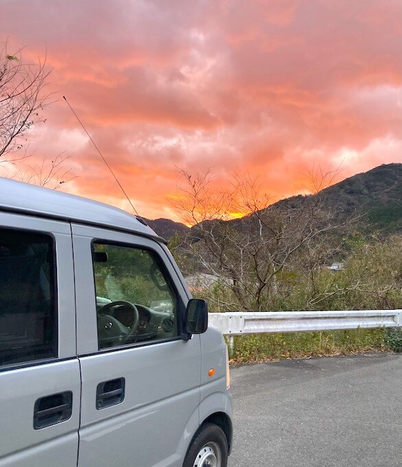 大晦日。2021年最後の夕陽。